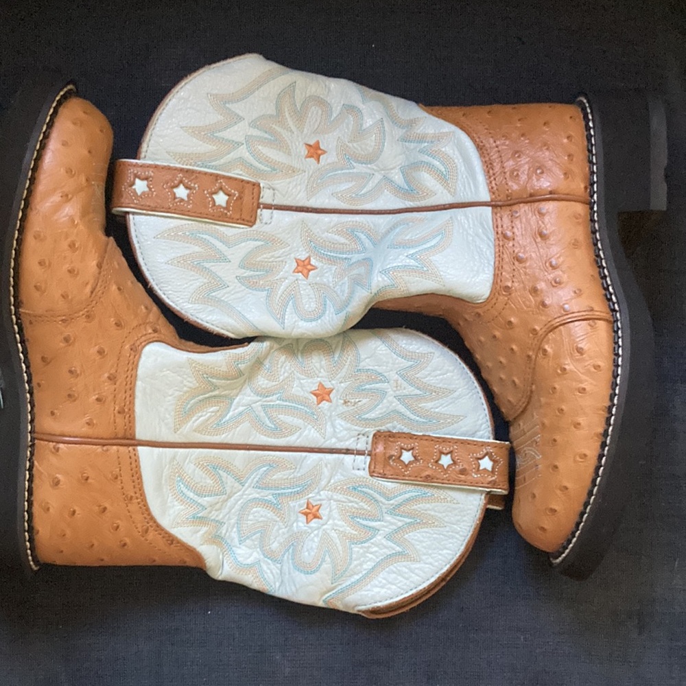 Ariat ProBaby Ostrich print cowboy boots size 6.5 - Picture 5 of 7
